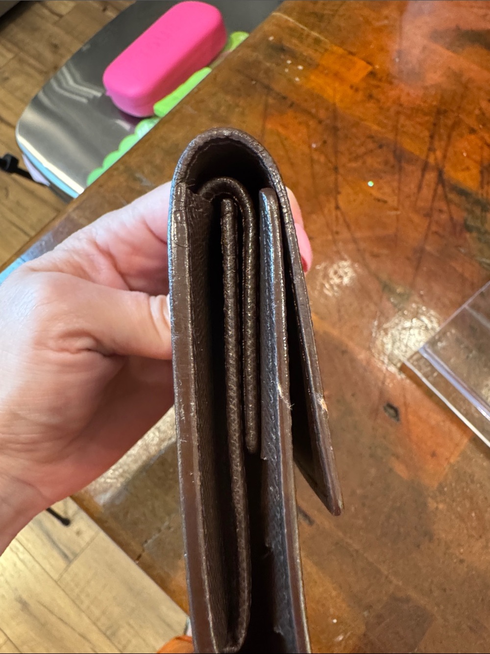 Louis Vuitton Brown Damier Ebene Canvas Long Wallet - Picture 6 of 15